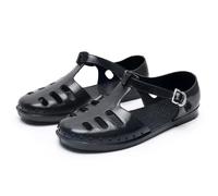 Generisch Sandali da uomo con cinturini chiusi in design retrò in materiale impermeabile per passeggiate in spiaggia rocciose e campeggio, Stile Z01 nero, 39 EU