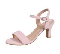 Generisch Sandali estivi alla moda con cinturino e comodi tacchi per il tempo libero, ideali per tutti i giorni, vacanze e appuntamenti, Colore: rosa., 38 EU