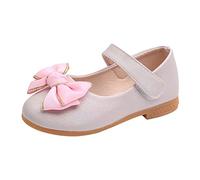 Generisch Sandali estivi alla moda per ragazze con fondo piatto, leggeri scarpe casual dal design minimalista con fiocco decorativo, Colore: rosa., 31.5 EU