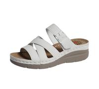Generisch Sandali estivi da donna alla moda, sandali da spiaggia con funzione massaggiante, comodo supporto per l'arco plantare, infradito piatte, casual, bianco, 42 EU