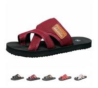 Generisch Sandali estivi da donna, comodi ed eleganti, antiscivolo, rosso vivo, 42 EU