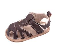 Generisch Sandali estivi per bambini e bambine, con design piatto traspirante, comoda forma rotonda a punta per una libertà di movimento ottimale, sviluppo sano del piede durante l'infanzia, marrone