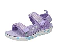 Generisch Sandali estivi scarpe per bambini moda sandali da spiaggia leggeri morbidi e carini sandali da ragazza medio grande fondo morbido ragazze scarpe da spiaggia, Lilla, 33 EU 3X-Stretta