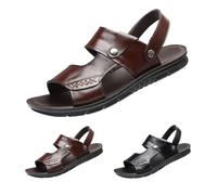 Generisch Sandali in Pelle con Suola Morbide Antiscivolo Impermeabili Sandali da Guida Estivi da Uomo Sandali Ortopedici Eleganti Comodi Resistente all'Usura Sandali Casual Sandali da Spiaggia