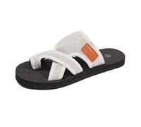 Generisch Sandali ortopedici da donna, per alluce valgo, estivi, comodi, da donna, con suola solida, sandali piatti, con slip aperti, sandali da trekking, bianco, 39 EU