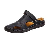 Generisch Sandali ortopedici da uomo boho scarpe comode e lavabili Slingback Ortopedica Slide Traspirante Sandali alla moda Pantofole Spiaggia Vacanze Sandalo con plateau Sandali, Nero , 44 EU