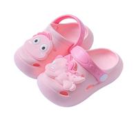 Generisch Sandali per bambini, per il tempo libero, per bambini, in morbido materiale EVA con grazioso design a granchio, simpatici con motivo, comode e morbide scarpe da acqua, Rosa F, 28 EU