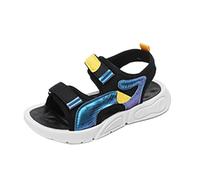 Generisch Sandali per bambini ragazzi e ragazze sandali per sport all'aria aperta sandali da spiaggia neri classici sandali traspiranti resistenti all'usura moda scarpe da ginnastica aperti sandali