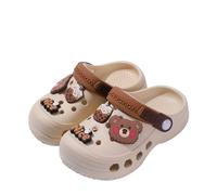 Generisch Sandali primi passi per bambine da 1 a 3 anni, traspiranti, morbidi, comodi, leggeri, per piscina, spiaggia, interni ed esterni, cachi, 35 EU 3X-Stretta