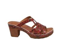 Generisch Sandali traspiranti e confortevoli per piedi larghi, plantare di supporto per l'arco del piede, scarpe leggere per il tempo libero, Colore: rosso, 40 EU XX-Stretta