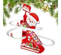Generisch Santa Christmas Climbing Toy | Electric Roller Coaster Toy Christmas Slide Roller Coaster Duck for Kids Interactive