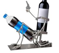 Generisch Scaffale per vino da tavolo, autoportante, divertente scheletro per spiriti, in metallo, per casa, bar, accessori per , ideale per gli amanti del vino