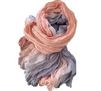 Generisch Scarf Cotton Gradient Blue Autumn Winter Retro Versatile Stampato Donna Long Fold Shawl Soft New Fashionable Trend, Colore: 11, Taglia unica