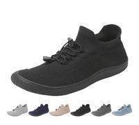 Generisch Scarpe a piedi nudi, da donna, da uomo, a maglia, minimalista, per sneaker, per attività all'aria aperta, per trail running, comode sneakers femminili, traspiranti, Nero , 41 EU