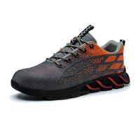 Generisch Scarpe antinfortunistiche da uomo con puntale in acciaio, protezione delle dita, traspiranti, da trekking, per attività all'aperto, ammortizzanti, con suola antiscivolo, per edilizia