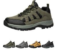 Generisch Scarpe antinfortunistiche da uomo, leggere, traspiranti, da trekking, da lavoro, da donna, sportive, con chiusura rapida, chiusura a vite, con punta in acciaio, verde, 38