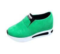 Generisch Scarpe basse da donna eleganti in rete, con piedi larghi, traspiranti, per il tempo libero, alla moda, stile retrò, scarpe da passeggio, scarpe sportive per il tempo libero, verde, 39 EU