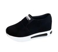 Generisch Scarpe basse da donna eleganti in rete, con piedi larghi, traspiranti, per il tempo libero, alla moda, stile retrò, scarpe da passeggio, scarpe sportive per il tempo libero, Nero , 37 EU
