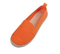 Generisch Scarpe basse da donna Espadrilles, comode scarpe a piedi nudi, traspiranti, leggere, da trekking, scarpe sportive, scarpe da pavimento, scarpe da passeggio, scarpe basse, Colore: arancione