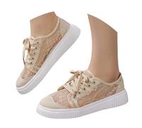 Generisch Scarpe basse da donna, leggere, comode, estive, per costume tradizionale tradizionale, scarpe da ginnastica, scarpe da ginnastica bianche, scarpe da donna in pizzo Dirndl, scarpe in tessuto