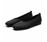 Generisch Scarpe basse da donna, morbide, traspiranti, con lacci, leggere, comode, con pizzo, con fiocco, casual, primavera, estate, passeggiate, uso quotidiano, attività all'aperto, Nero , 42 EU
