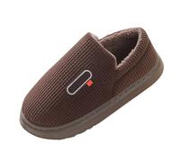 Generisch Scarpe bianche nere da uomo Heeled Cotton Slippers For Warmth Thick Sole Non Outdoor Wear Plus Velvet Warm Feet Household Cotton Slippers Pantofole Feltro Uomo 46, caffè, 44 EU