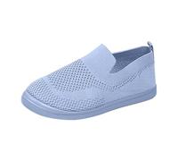 Generisch Scarpe casual da donna, leggere, a piedi nudi, casual, piatte, antiscivolo, comode ed eleganti, per tutti i giorni e il tempo libero, Blu, 40 EU