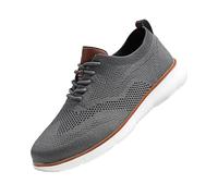Generisch Scarpe casual da uomo, business, scarpe da trekking, scarpe da tennis, comode stringate in rete, coppie, scarpe da corsa all'aperto, fitness, scarpe sportive, grigio., 44 EU