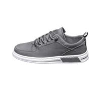 Generisch Scarpe casual da uomo, sportive, in tela, antiscivolo, con piedi larghi, scarpe da strada, eleganti e belle, scarpe sportive Athleisure, scarpe da passeggio, traspiranti, colore nero, grigio