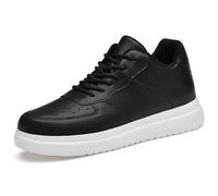 Generisch Scarpe con rialzi da uomo, 6/8/10 cm, unisex, regolabili in altezza, scarpe casual con rialzi, scarpe da ginnastica antiscivolo e traspiranti con rialzi, scarpe stringate, Nero , 35 EU