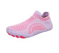 Generisch Scarpe da acqua da donna e uomo, ad asciugatura rapida, scarpe da surf, scarpe da surf, scarpe antiscivolo a piedi nudi, con ampia punta, suola spessa, taglia 35-46, Rosa acceso., 38 EU