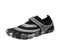 Generisch Scarpe da acqua da uomo e da donna, con punta larga, ad asciugatura rapida, per la spiaggia, per il nuoto, il surf, le immersioni, le escursioni, Nero , 45 EU