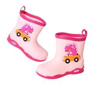 Generisch Scarpe da acqua per bambini in gomma PVC, classiche, stivali da pioggia per bambini, con cartoni animati, Colore: rosa., 29 EU
