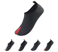 Generisch Scarpe da bagno da donna e uomo, ad asciugatura rapida, antiscivolo, resistenti all'usura, senza lacci, leggere, comode, Colore: rosso, 42 EU
