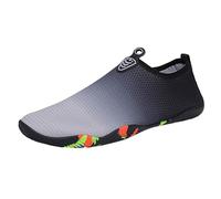 Generisch Scarpe da bagno da donna e uomo, scarpe da nuoto, estive da spiaggia, ad asciugatura rapida, scarpe da surf per mare, traspiranti, antiscivolo, scarpe da mare, Grigio F, 38 EU