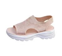 Generisch Scarpe da bagno da donna eleganti sandali con plateau lavorati a maglia da infilare, per comfort nella vita di tutti i giorni, fitness casual, Colore: rosa., 41 EU