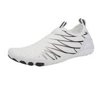 Generisch Scarpe da bagno, da uomo, da donna, da spiaggia, ad asciugatura rapida, da nuoto, da surf, da fitness, con suola antiscivolo e ampia scatola per dita, bianco, 38