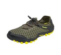Generisch Scarpe da bagno per uomo e uomo, fori di drenaggio, ad asciugatura rapida, antiscivolo, scarpe da spiaggia, verde, 37 EU