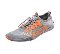 Generisch Scarpe da bagno unisex a piedi nudi, estive, ad asciugatura rapida, leggere, traspiranti, ammortizzanti, per il surf, per la pesca, per il nuoto, con lacci, 37-43 EU, Colore: arancione