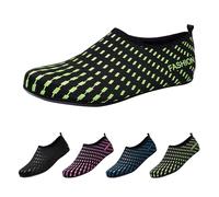 Generisch Scarpe da bagno unisex: scarpe da acqua, ad asciugatura rapida, scarpe da nuoto, scarpe da uomo, in neoprene, scarpe da spiaggia antiscivolo, scarpe da surf leggere, verde, 36 EU