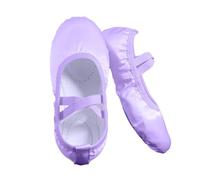 Generisch Scarpe da balletto con suola in pelle crosta per adulti, morbide scarpe slip-on per uomo e donna, ideali per lezioni di balletto, yoga, tempo libero, flessibili, antiscivolo, Viola chiaro