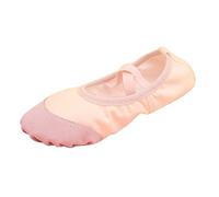 Generisch Scarpe da balletto per bambini con suola morbida in pelle con cinghie elastiche per un facile vestirsi, allenamento di danza per ragazze, 01 A, 28 EU
