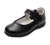 Generisch Scarpe da ballo leggere nere per sandali piatti con bordo decorativo, perfette per le studenti elementari nella vita quotidiana scolastica e per le attività ricreative, Altro 5, 35 EU