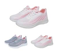Generisch Scarpe da corsa da donna con lacci, scarpe ortopediche, comode e robuste, in memory foam, comode e morbide, bianco, 40 EU
