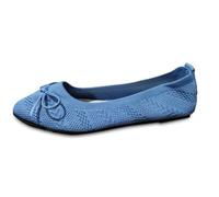 Generisch Scarpe da corsa da donna per il tempo libero, comode e piatte per l'uso quotidiano, perfette per la primavera ed estate, combinabili con pantaloncini e jeans, Blu, 40 EU
