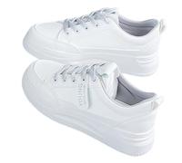 Generisch Scarpe da corsa da donna per il tempo libero, sneakers alla moda, comode scarpe basse con lacci per camminare, correre, per l'uso quotidiano, grigio., 38 EU