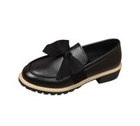 Generisch Scarpe da corsa da donna versatili Loafer con suola alta nel classico design britannico, semplici, scarpe casual tinta unita per tutto il giorno, Bk2., 38 EU