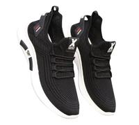 Generisch Scarpe da corsa da uomo, da corsa, per attività all'aperto, fitness, jogging, in rete, traspiranti, da jogging, da uomo, comode, leggere, da corsa su strada, Nero , 43 EU