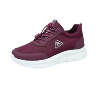 Generisch Scarpe da corsa da uomo e da donna, leggere, comode, con suola morbida, traspiranti, per il tempo libero, con suola flessibile, per tutto il giorno, Lilla, 41 EU