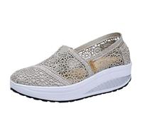 Generisch Scarpe da corsa ortopediche da donna con supporto per l'arco plantare per il comfort in caso di dolore ai piedi, scarpe sportive ideali per la vita attiva, grigio., 36 EU Larga